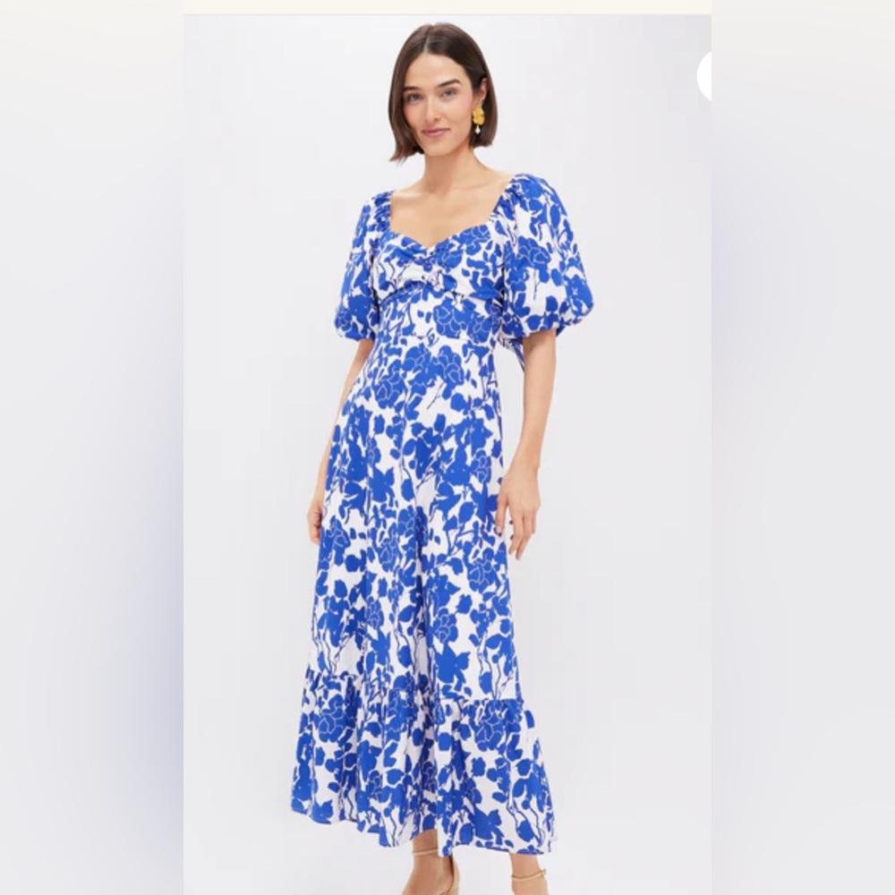 Tuckernuck Blue and White Floral Maxi Dress